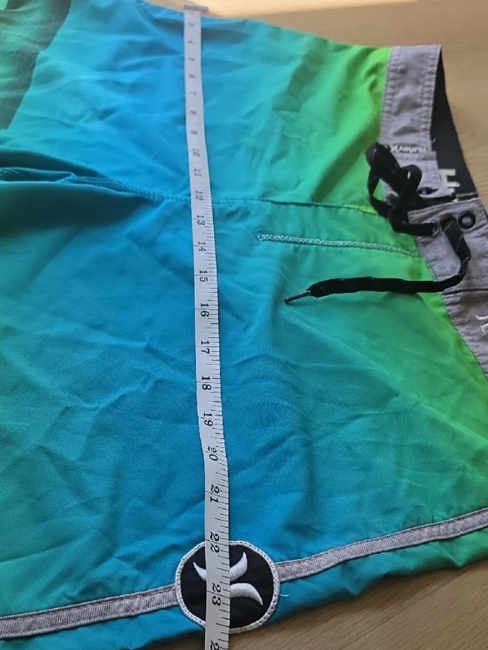 Hurley Men’s Green and Blue Gradient Board Shorts